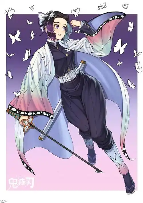 虫柱|nanni的鬼灭之刃插画图片