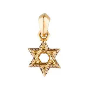 【现货】chrome hearts 克罗心 22k金镶钻 六芒星 吊坠 项链