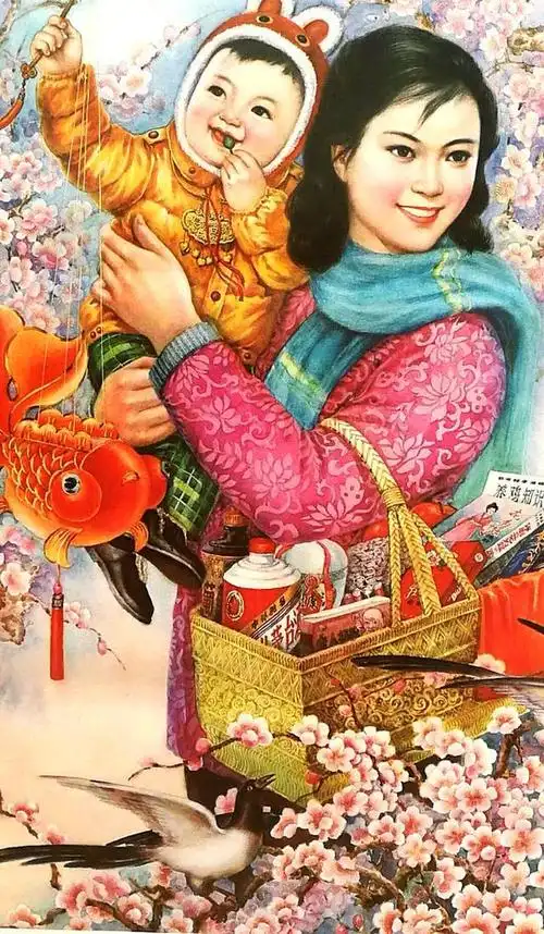 那年那画互为姊妹篇的年画一路春风一路春风喜盈归