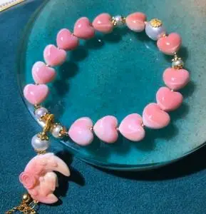 女王贝天然胭脂螺原创萌宠雕刻项链