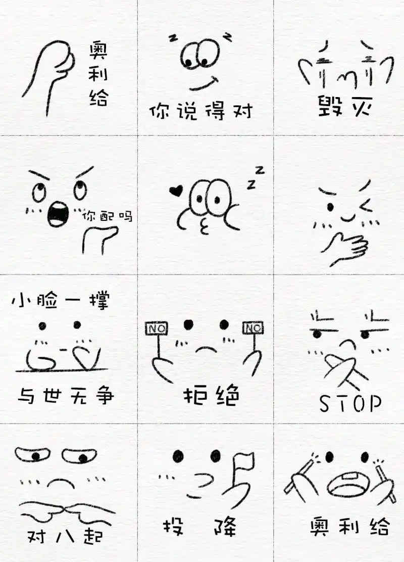 表情包第二弹,可爱又实用的小表情.#简笔画 #表情包#一起学 - 抖音