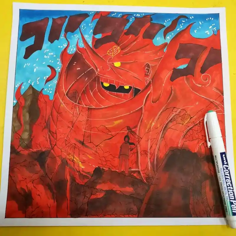 须佐能乎鼬马克笔手绘步骤 法卡勒二代笔 三菱高光笔 樱花针管笔 无印