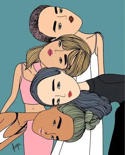 泰国插画师kapi的作品集,时尚复古文艺风女孩,总有一个是你