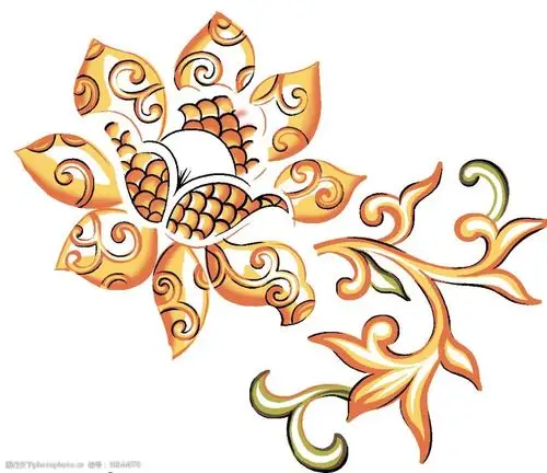 韩国花纹psd素材图片