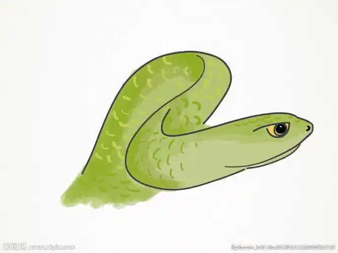 手绘青蛇设计图__其他_动漫动画_设计图库_昵图网nipic.com