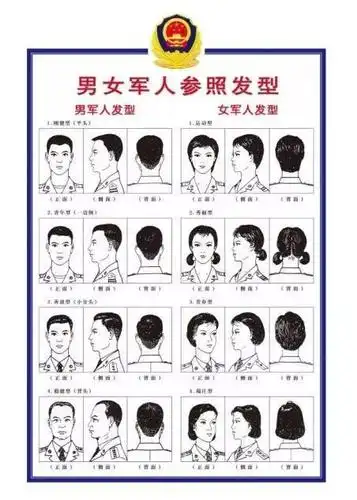 男女军人发型参照