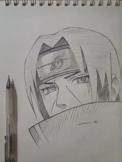 宇智波鼬手绘#手绘 #火影 #火影忍者手绘