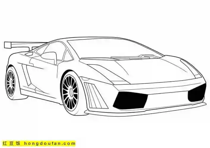 15张速度最快的赛车一级方程式赛车卡通涂色图片-红豆饭小学生简笔画