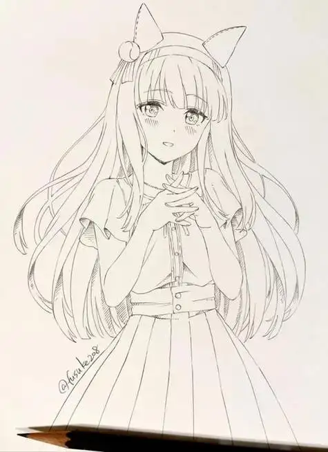 简单 清新 可爱 手绘 卡通 动漫 二次元 萌系 清新 插画 女孩 森系