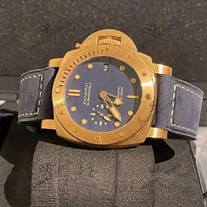 2021新款 沛纳海panerai潜行系列42毫米青铜蓝面机械男表pam01074