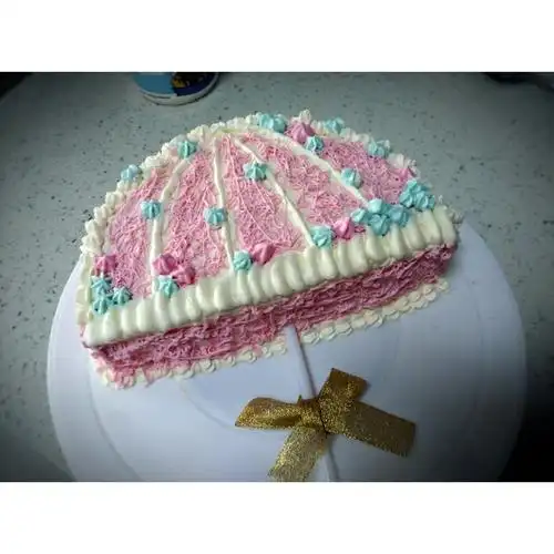 笑看红颜晚做的雨伞蛋糕