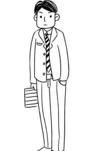 严肃的爸爸的简笔画