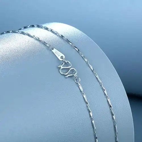 周六福pt950挚爱正品铂金项链女时尚百搭元宝素链白金锁骨细链子pt