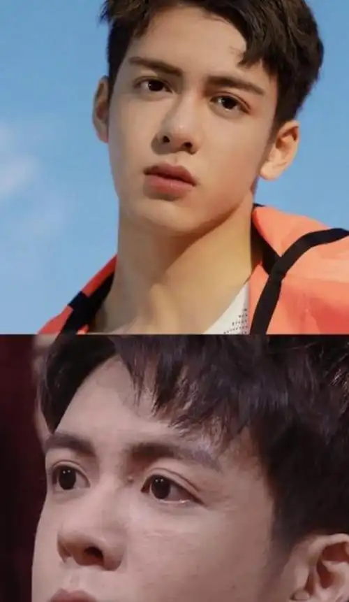除了女明星之外,男星吴磊少了精修滤镜之后,遮掩不住脸上的痘痘和妆容