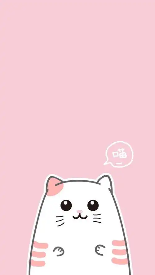 可爱 简单 插画 萌物 大脸 萌#手机壁纸"
