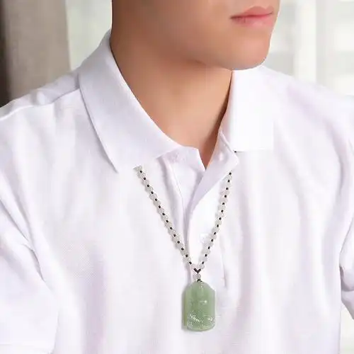 玉雕大师仵孟超工作室作品印象眸和田玉吊坠羊脂白玉浅青玉观世音菩萨