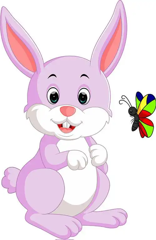 可爱的卡通兔子