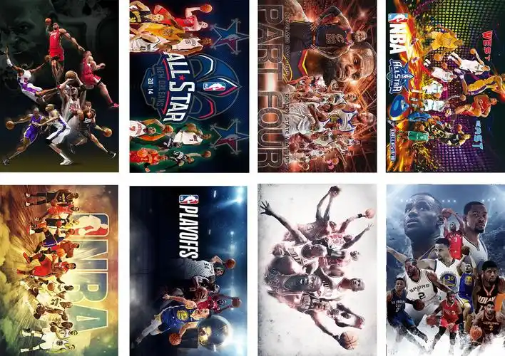 批发篮球nba集合明星写真海报现货宿舍墙纸贴画高清压纹照片