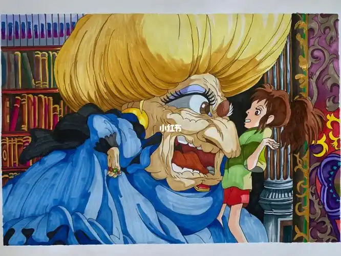 马克笔  #宫崎骏治愈系列  #千与千寻汤婆婆