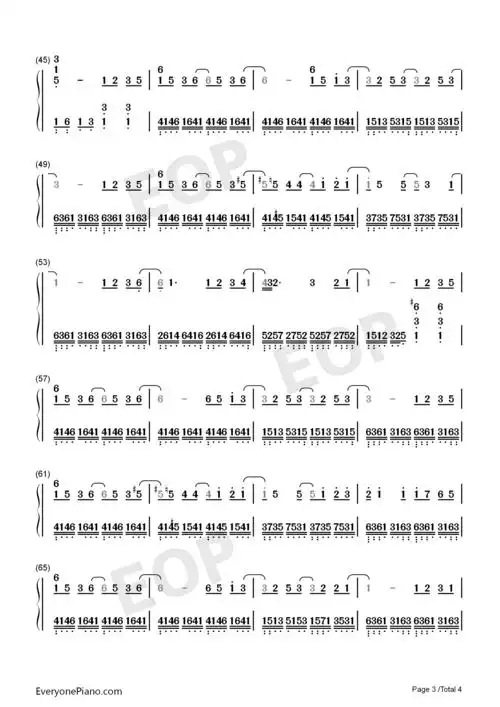 水星记-独奏谱双手简谱预览3-钢琴谱文件(五线谱,双手简谱,数字谱