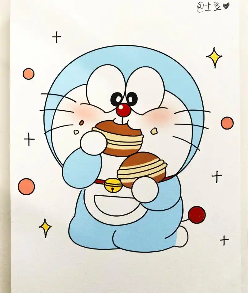 哆啦a梦.会儿画圆就能学会的哆啦梦 不信你试试 绘画秘籍 先 - 抖音