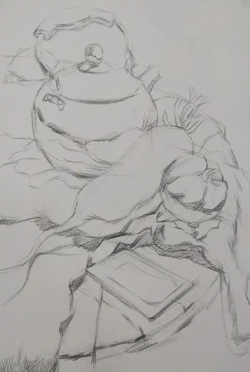 静物素描写生 #教你画素描 - 抖音