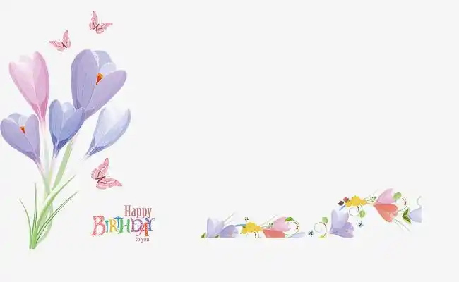 清新花朵卡片【高清装饰元素png素材】-90设计