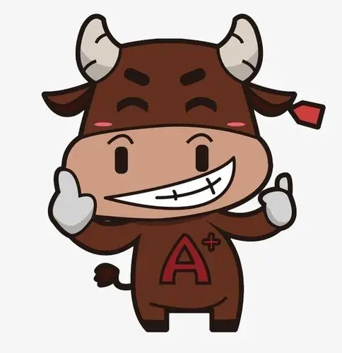 中国风手绘卡通提着灯笼的小牛元素