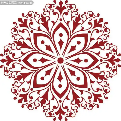 对称古典花纹矢量素材-古典花纹-百图汇素材网