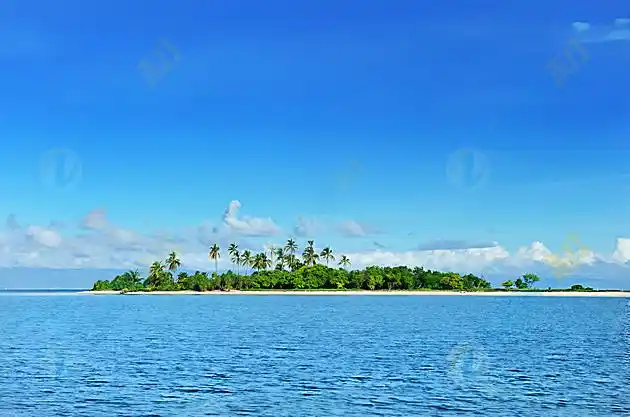 美丽蓝色大海岛屿风光高清图片下载