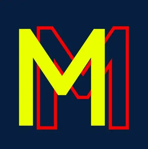 创意时尚重叠字母m