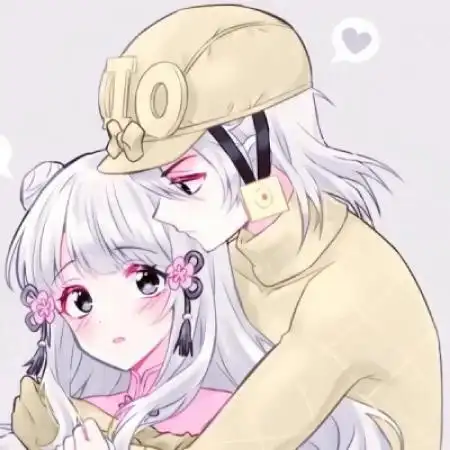 情侣头像两张分开卡通我想和你一起生活