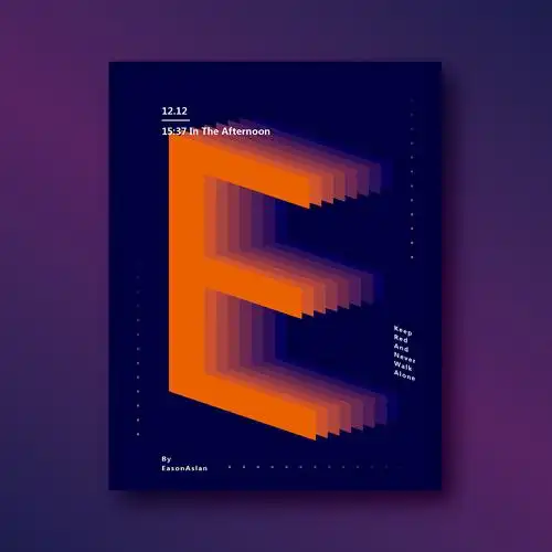 渐变文字海报练习|平面|海报|easonaslan - 原创作品 - 站酷 (zcool)