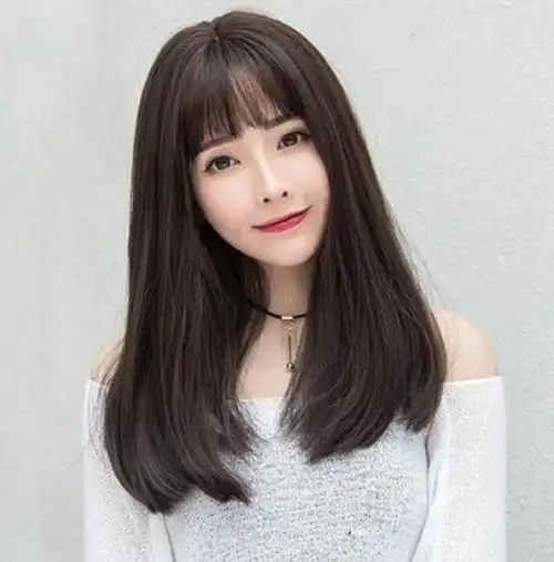 女生中长发剪直发发型无敌好看的直发发型_飘逸直发_女生发型大全