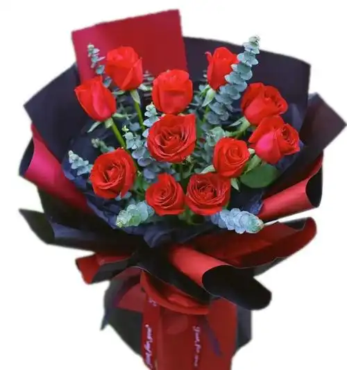 鲜花速递花店鲜花-11朵红玫瑰【节日花束】