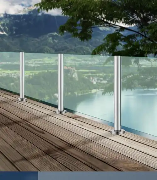 供应南京楼梯扶手护栏钢化玻璃室外阳台围栏现代玻璃护栏