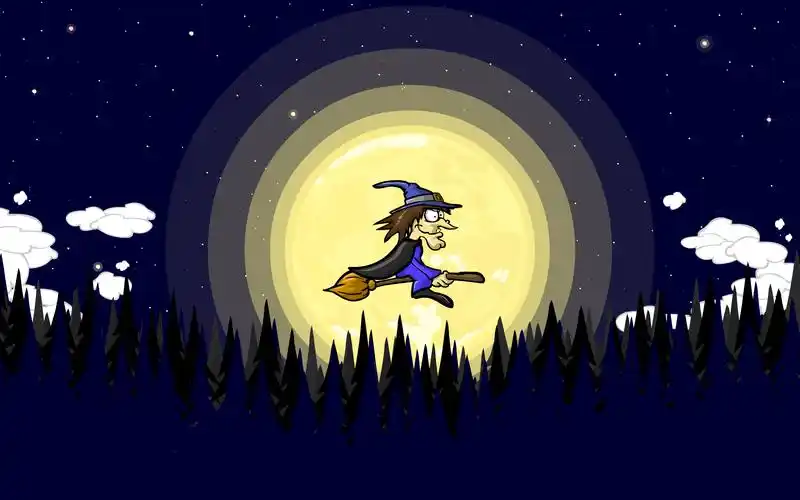 骑扫帚的老巫婆壁纸 _ 图片网