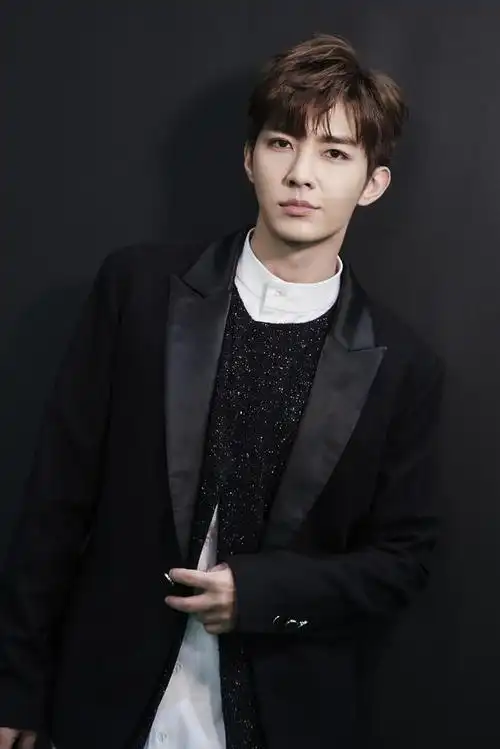 炎亚纶黑色西装叠穿亮面衫潮流时尚而一身格纹夹克装雅痞时髦