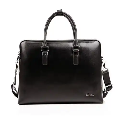 法国都彭新款男包商务包手提包牛皮包2421l003黑色小版 小款