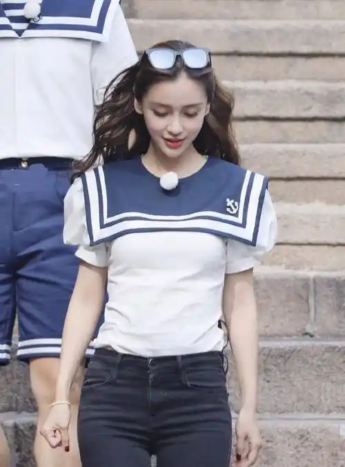 杨颖《奔跑吧》生图路透,离开百万修图师后,这颜值也太绝了_节目_明星