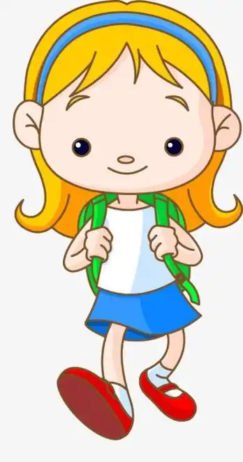 彩色背着书包的女孩简笔画女孩简笔画女生背着书包涂颜色简笔画漂亮小