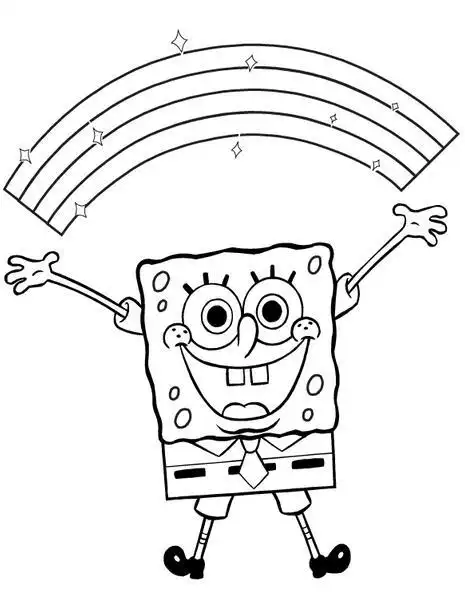 卡通动漫简笔画海绵宝宝简笔画视频版简笔画图片-中国儿童资源网-8kb