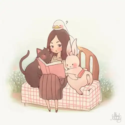 讲故事泰国人气美女画师mindmelody 创作的系列动物插画《joojee &