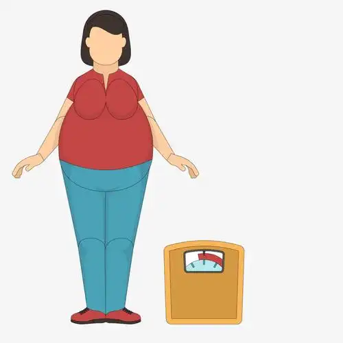 减肥的人物设计矢量图