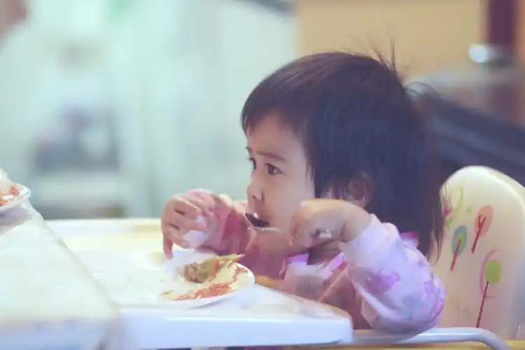 布袋自己吃饭啦