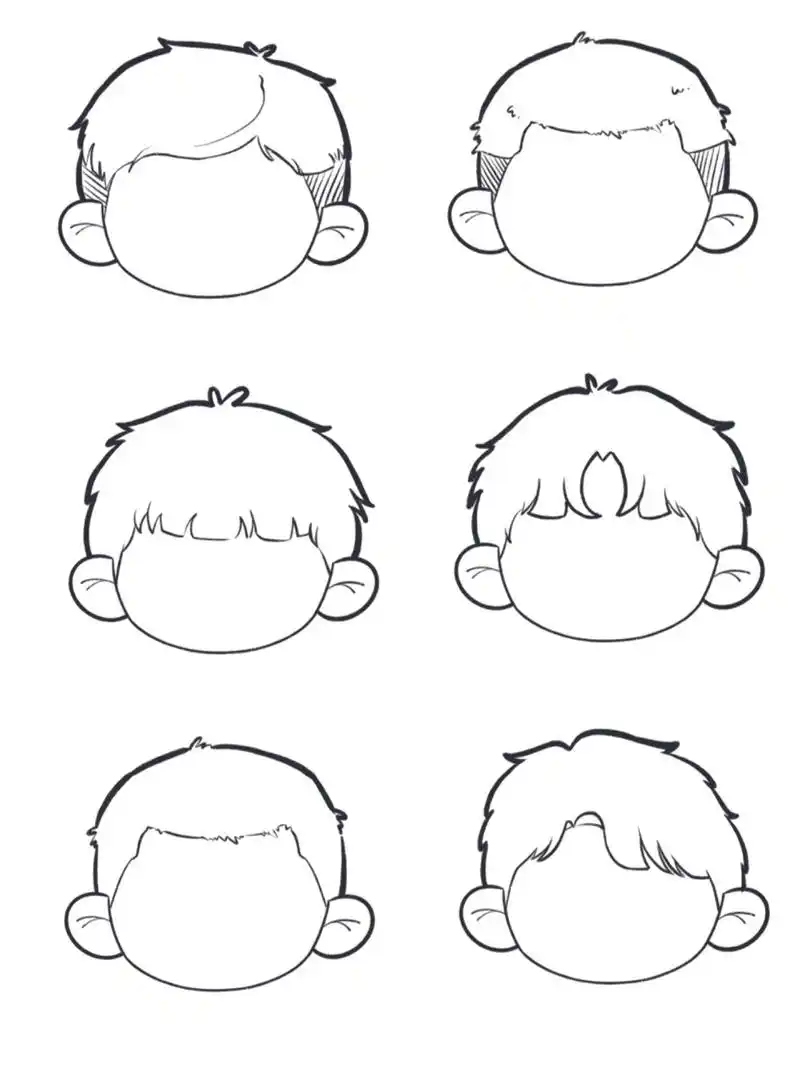 儿童画 | 幼师考编 | 男生发型 | 简笔画 男生发型来啦