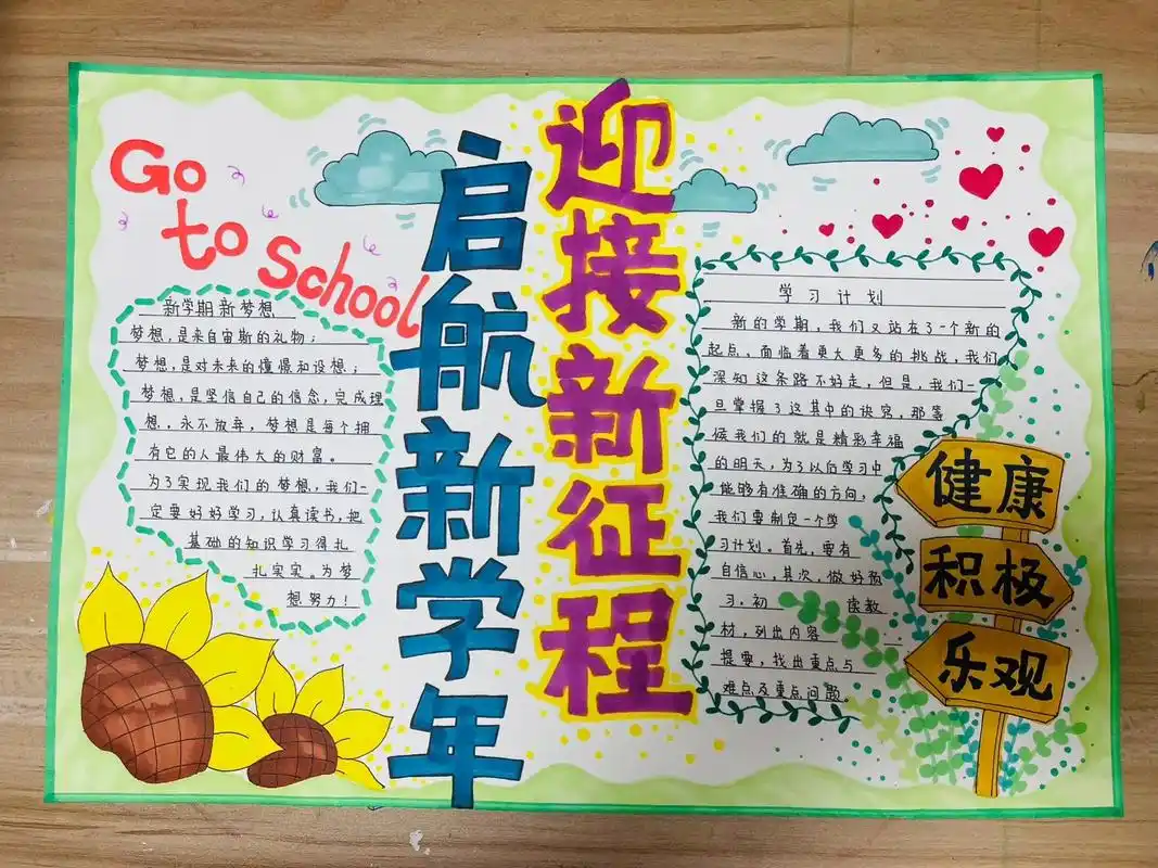 启航新学年 迎接新征程 新学期手抄报 - 抖音
