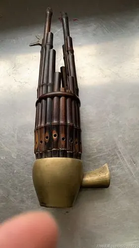 民俗乐器.16管紫竹黑大漆笙.全品无损,正常使用.2380元不议价不包邮