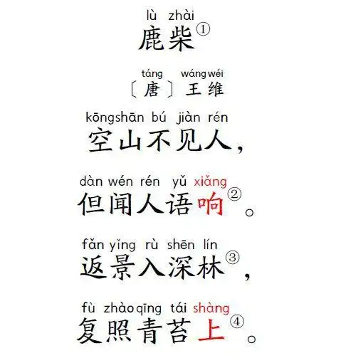 【国学课堂】小学生必背古诗:鹿柴