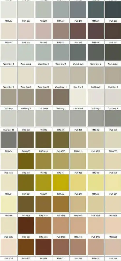 一组很全的色卡,设计师必备.